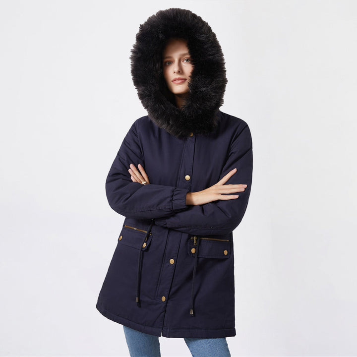 W&W Mode | Damen Wintermantel mit Fleece-Futter und Kapuze