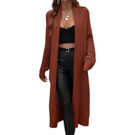 WW | Langer Offener Strickjacke Für Damen
