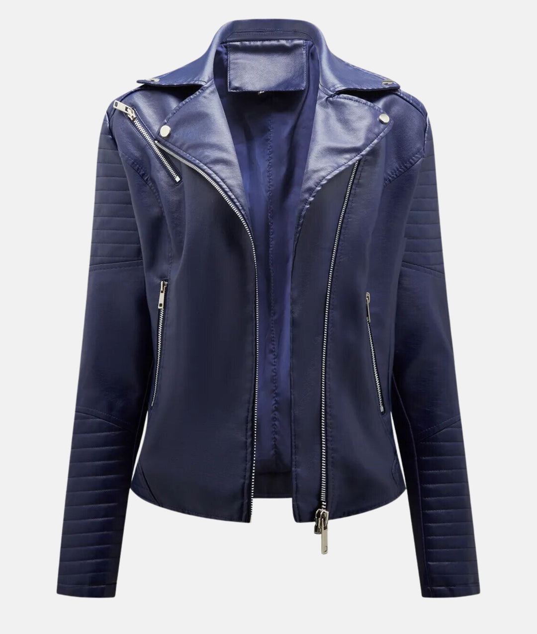 W&W Mode | Damen Lederjacke ohne Kapuze - Stilvolle Bikerjacke