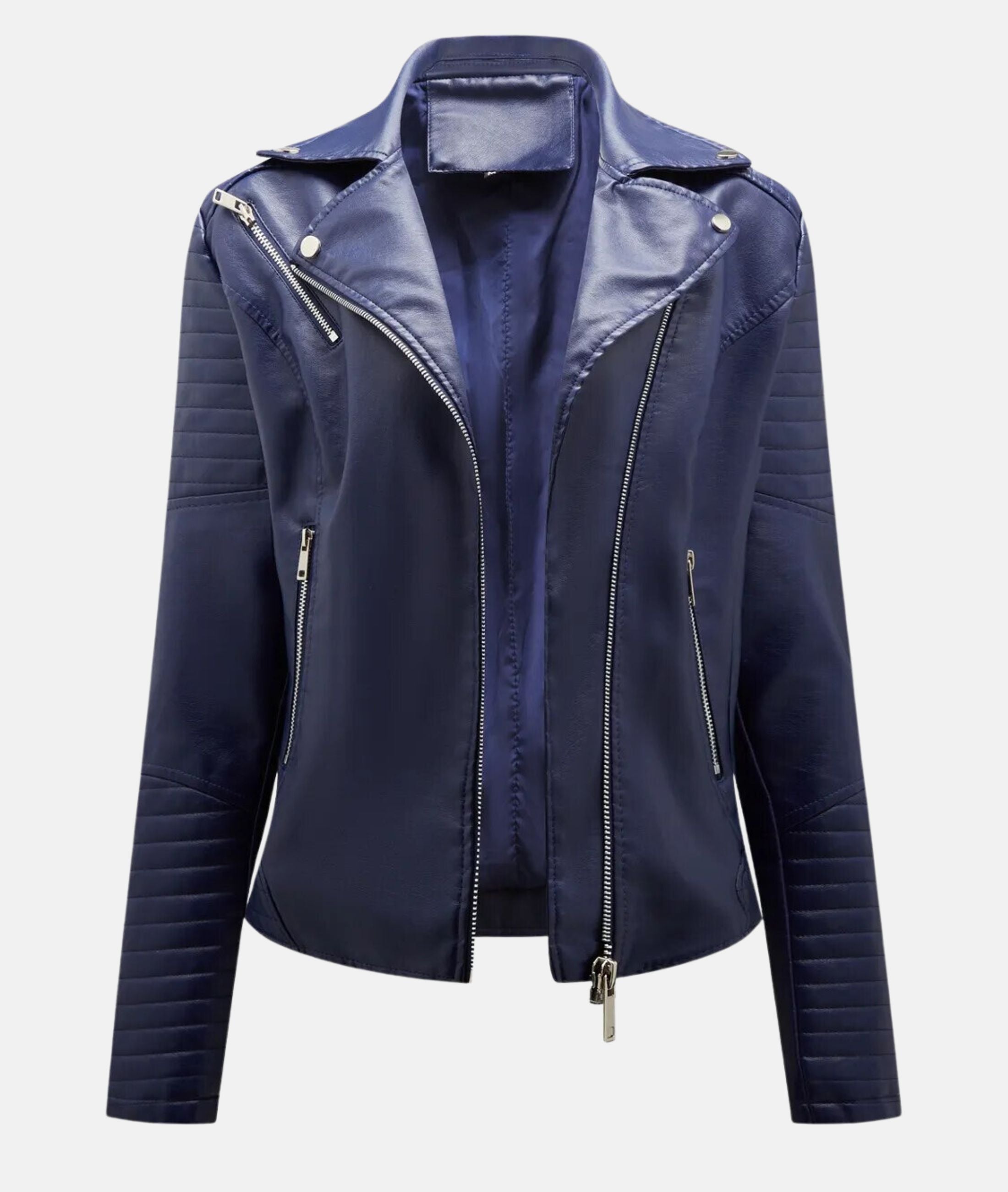 WW | Damen Lederjacke ohne Kapuze - Stilvolle Bikerjacke