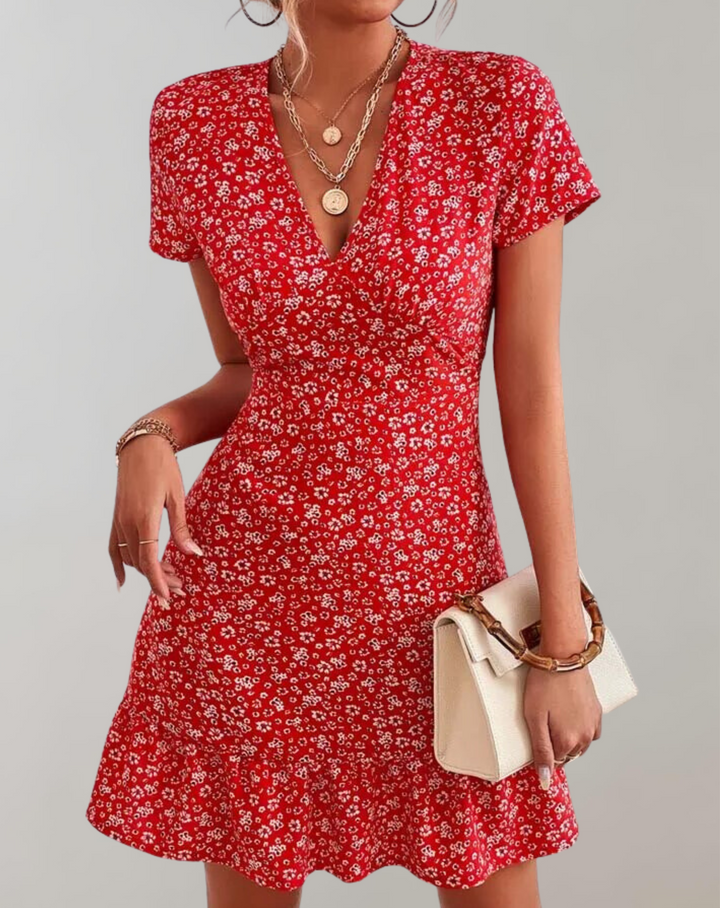 W&W Mode - Sommer kurz Boho Kleid Frauen