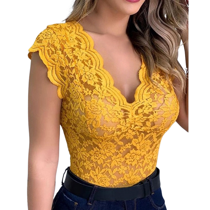 W&W Mode | Sexy Damen Top Elegantes Spitzen Top Raffinierte Details