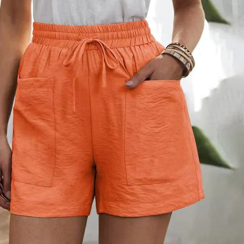 WW | Lässige Premium Leinen Shorts mit Taschen