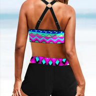 WW | Hoch Geschnittene Bikinis mit Geometrischem Print