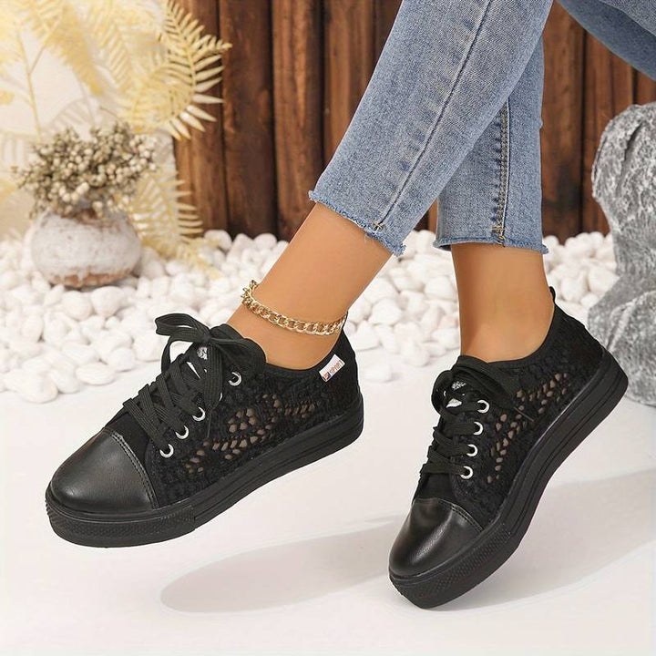 Damen Spitzensneaker mit atmungsaktivem Material und bequemer Passform