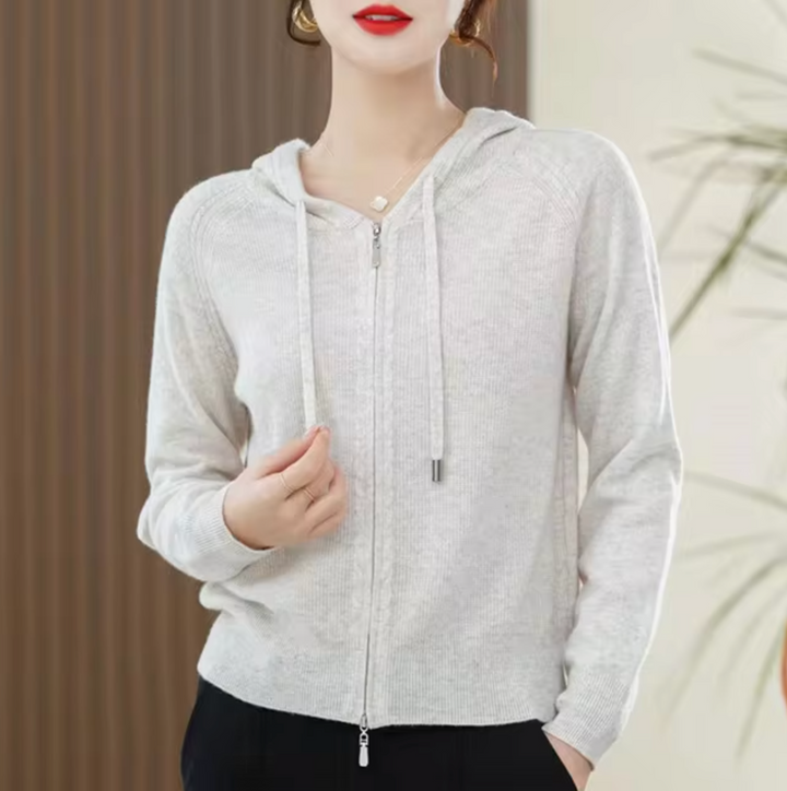 W&W Mode | Strickpullover Mit Kapuze Aus Kaschmir