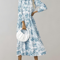 WW - Neue Langarm Frauen Midi-Kleid