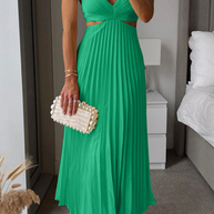WW | Gefaltetes ausgeschnittenes Midi-Kleid für Damen