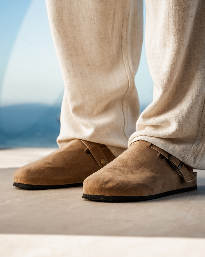 W&W Mode | Bequemer Herren Clog Aus Wildleder Mit Ergonomischem Fußbett