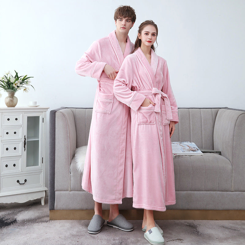WW | Wunderschöner Langer Flanell-Bademantel für Paare