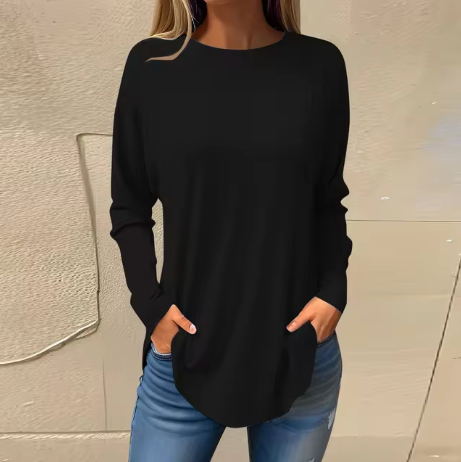 WW - Rundhals-Pullover aus Baumwolle