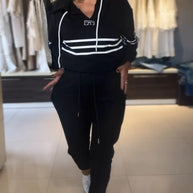 WW | Set aus gestreifter Hose und Kapuzenjacke