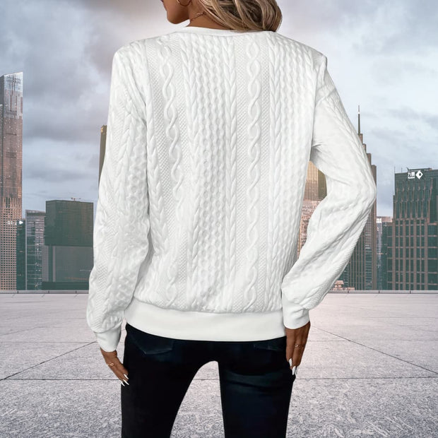 WW | Strickpullover mit halbem Reißverschluss Damen