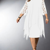 WW | Elegantes Plus Size Spitzen Midi Kleid