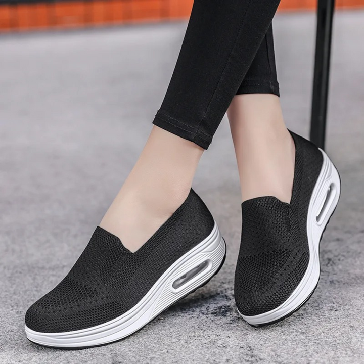 W&W Mode – Luftgepolsterte, atmungsaktive, einfarbige Damen-Slipper