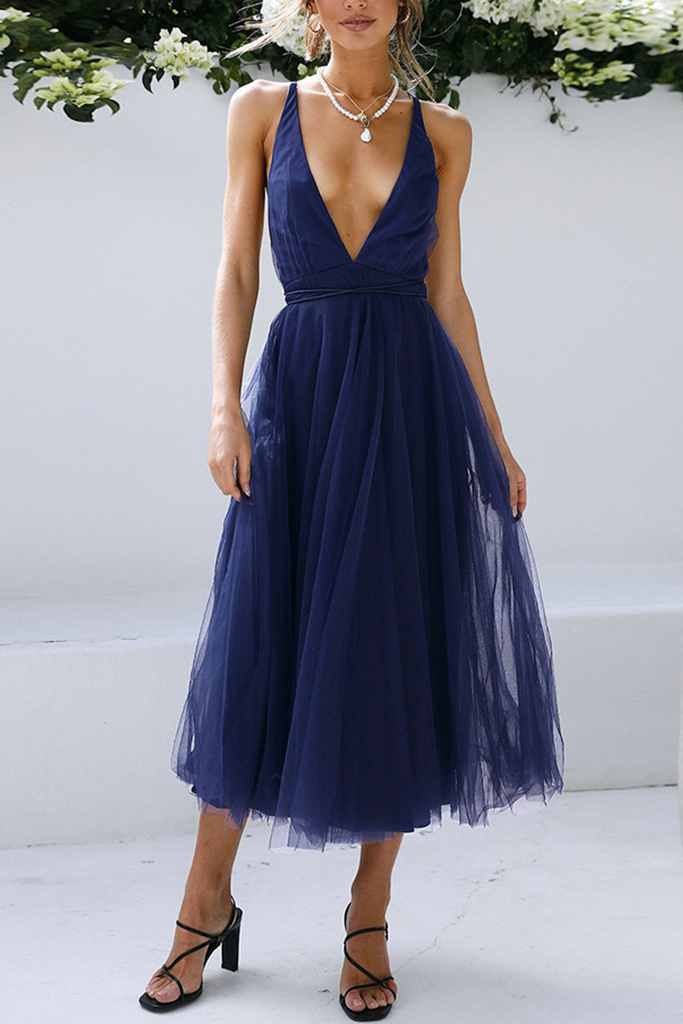 WW | Was Ich An Dir Mag Mesh Midi Kleid