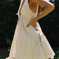 WW | Umfange Die Liebe V-Ausschnitt A-Linien Babydoll Mini Kleid