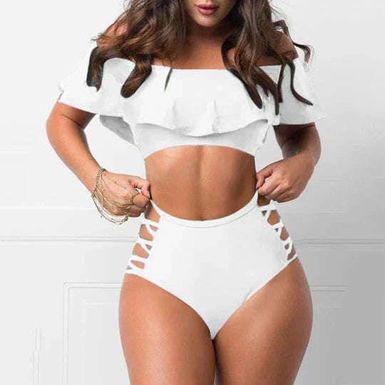 WW | Schulterfreie Bikini Satzs Mit Rüschen