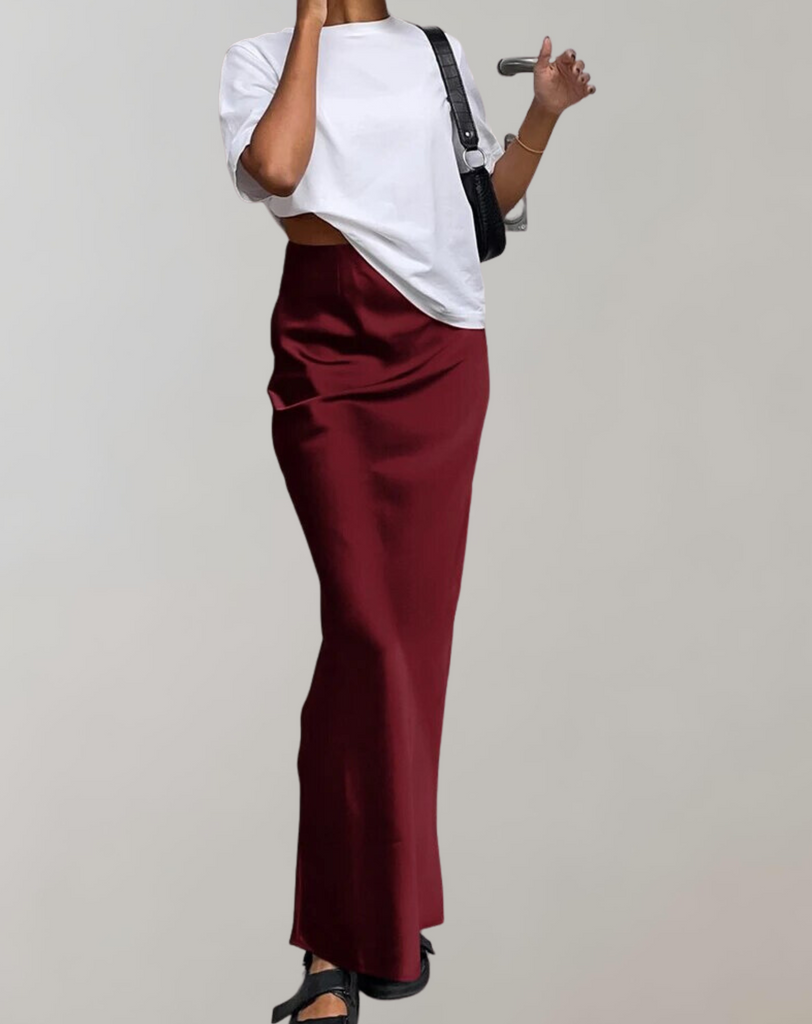 WW - Elegante Satin Schwarz Trompete