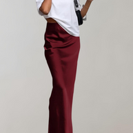 WW - Elegante Satin Schwarz Trompete