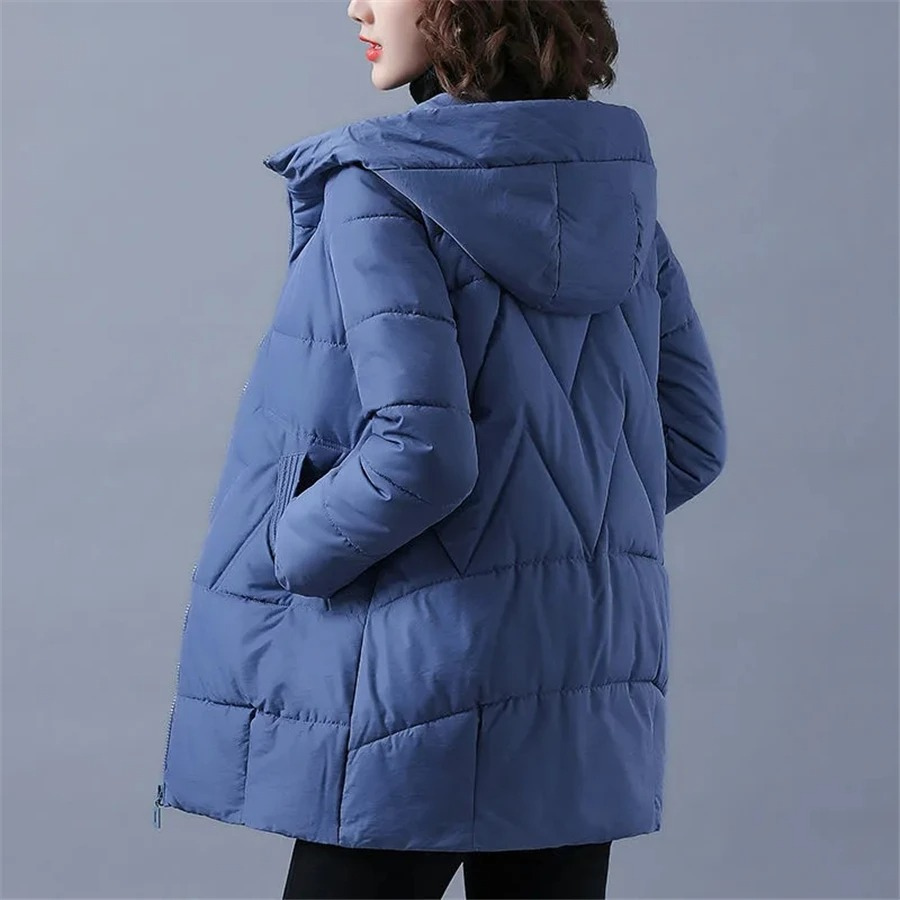 WW | Damen Gesteppte Jacke Mit Kapuze, Leicht Und Warm, Lässig Stil