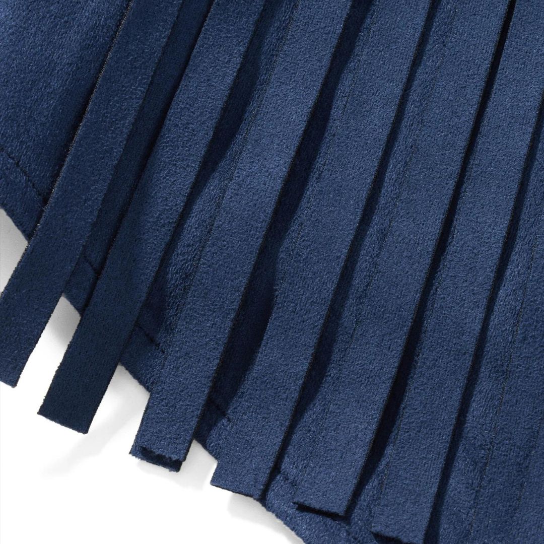 WW | Suede-Weste mit Fransen und Knopfdetail