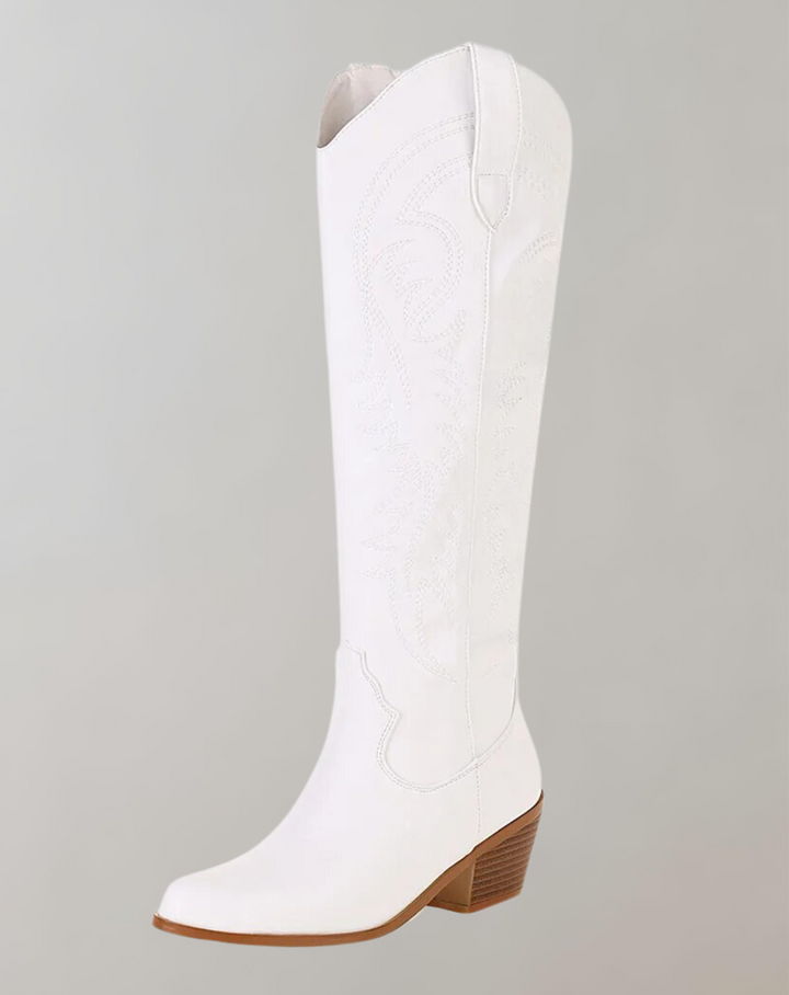 W&W Mode | Bestickte Kniehohe Westernstiefel