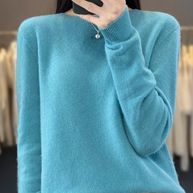 WW | Kaschmir Pullover Damen Runder Ausschnitt Weicher und Eleganter Strickpullover