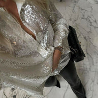 WW - Extragroßes Glitzerhemd für Damen