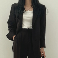 WW | Langer Damenblazer mit Breitem Revers und Relaxter Passform