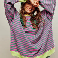 WW | Bequemer Gestreifter Pullover