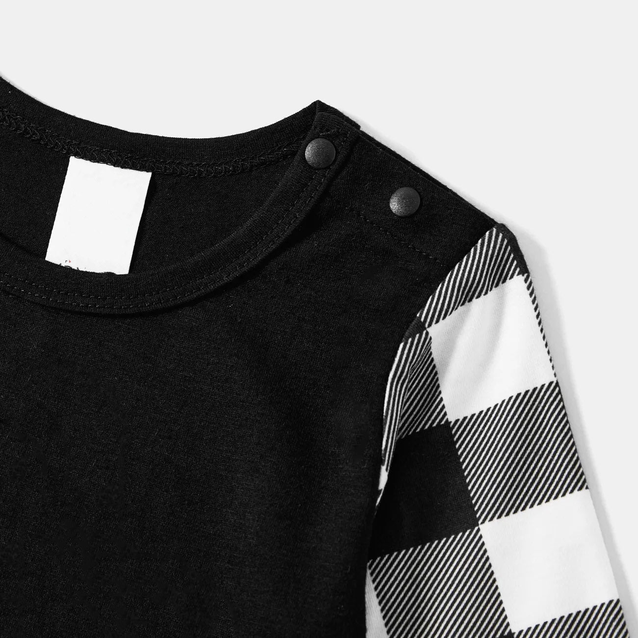 WW | Schwarz-weiß kariertes Weihnachts-Pyjama-Set mit 