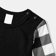 WW | Schwarz-weiß kariertes Weihnachts-Pyjama-Set mit 