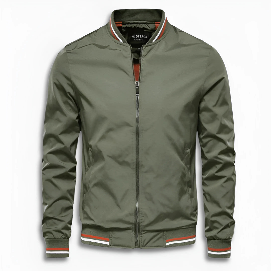 Herren Lässige Übergangsjacke mit Wasserabweisender Oberfläche & Stehkragen W&W Mode