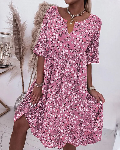 W&W Mode | Damen Sommerkleid Mit Blumenmuster Trendy Damenkleid