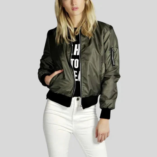 Jacke mit O-Ausschnitt