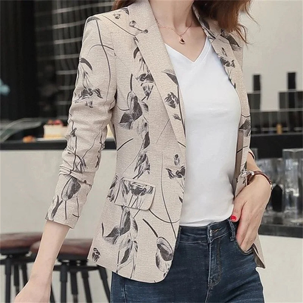 WW | Damen Blazer mit Blumenmuster Perfekt für Frühling und Sommer