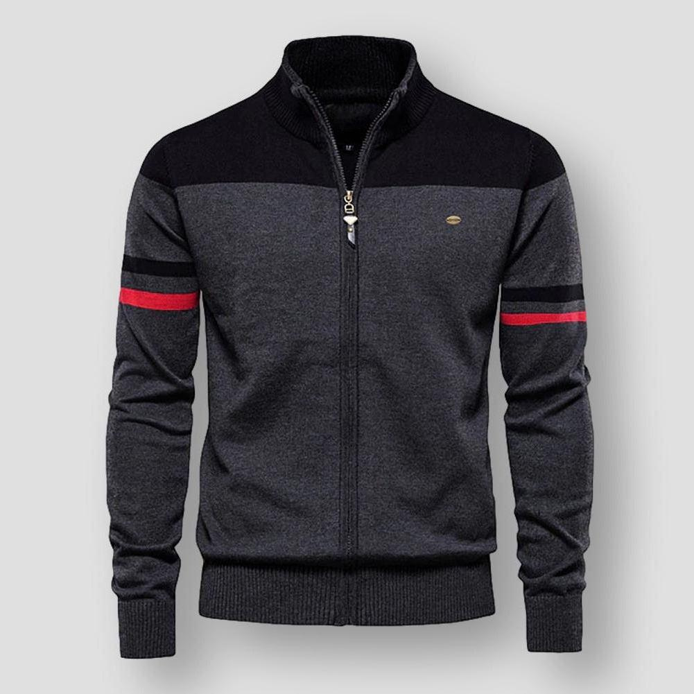 WW | Retro Herrenweste Mit Geripptem Kragen Luxuriöser Stil