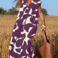Amara™ - Maxikleid mit Print und V-Ausschnitt