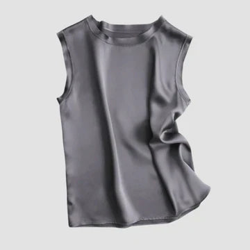 WW | Ärmelloses Seidensatin Top Design