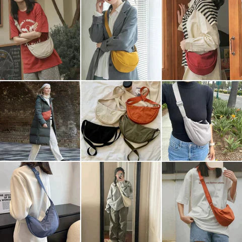 Halbmond-Crossbody-Tasche