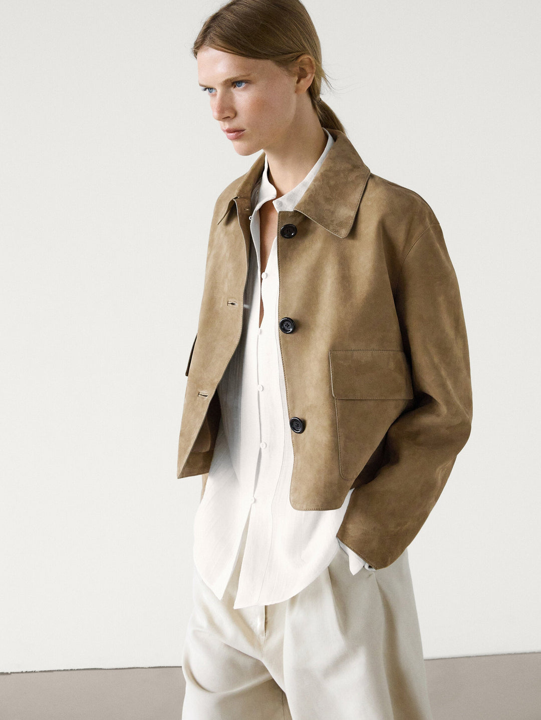 W&W Mode | Wildleder Cropped Jacke