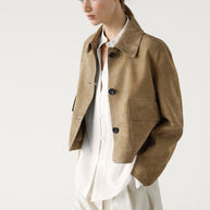 WW | Wildleder Cropped Jacke