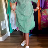 WW | Gestreiftes Hemdkleid In Lässiger Passform