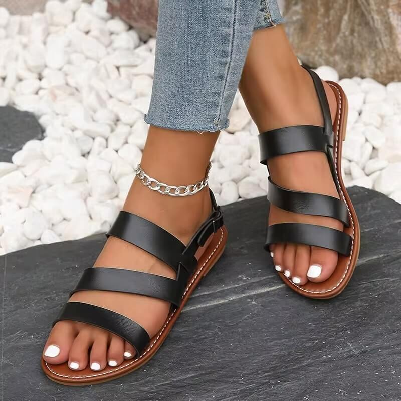 W&W Mode | Bequeme Sommer Sandale Mit Knöchelriemen Für Frauen