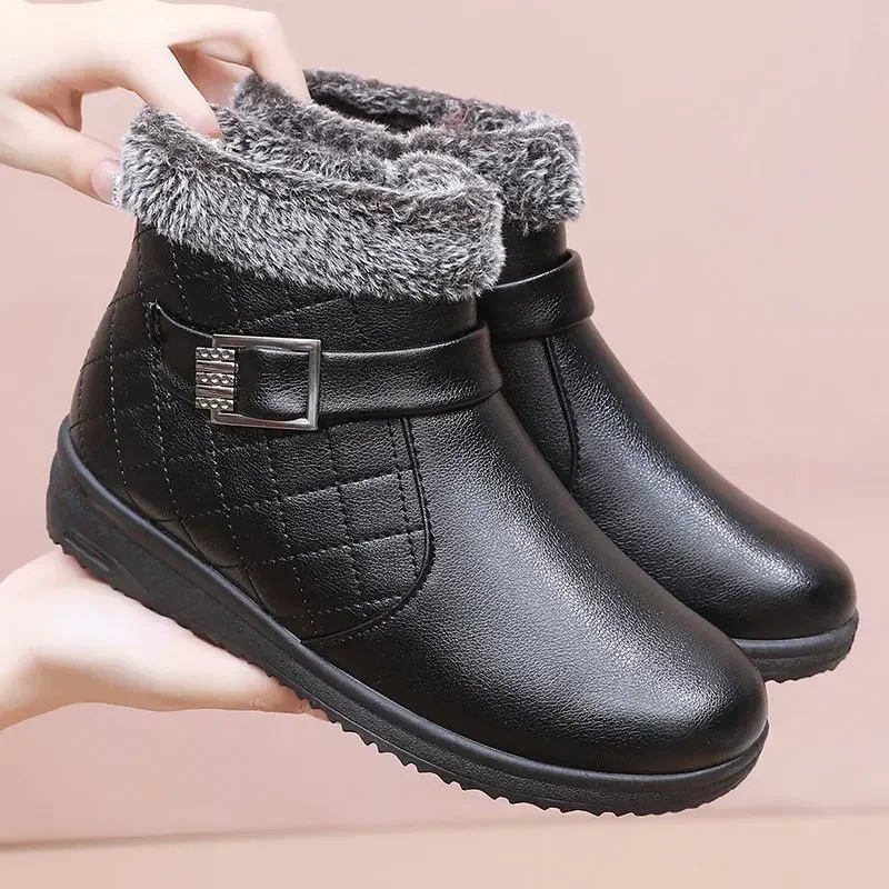 WW | Warme Damen Stiefeletten Mit Dicker Sohle Für Zusätzlichen Halt Und Komfort