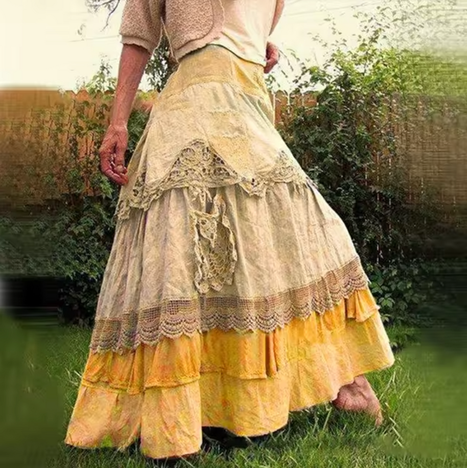 WW | Langer Lagenrock Im Boho-Stil