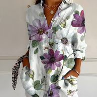 WW | Damenbluse Elegante Luftige Bluse Mit Knöpfen Für Frauen