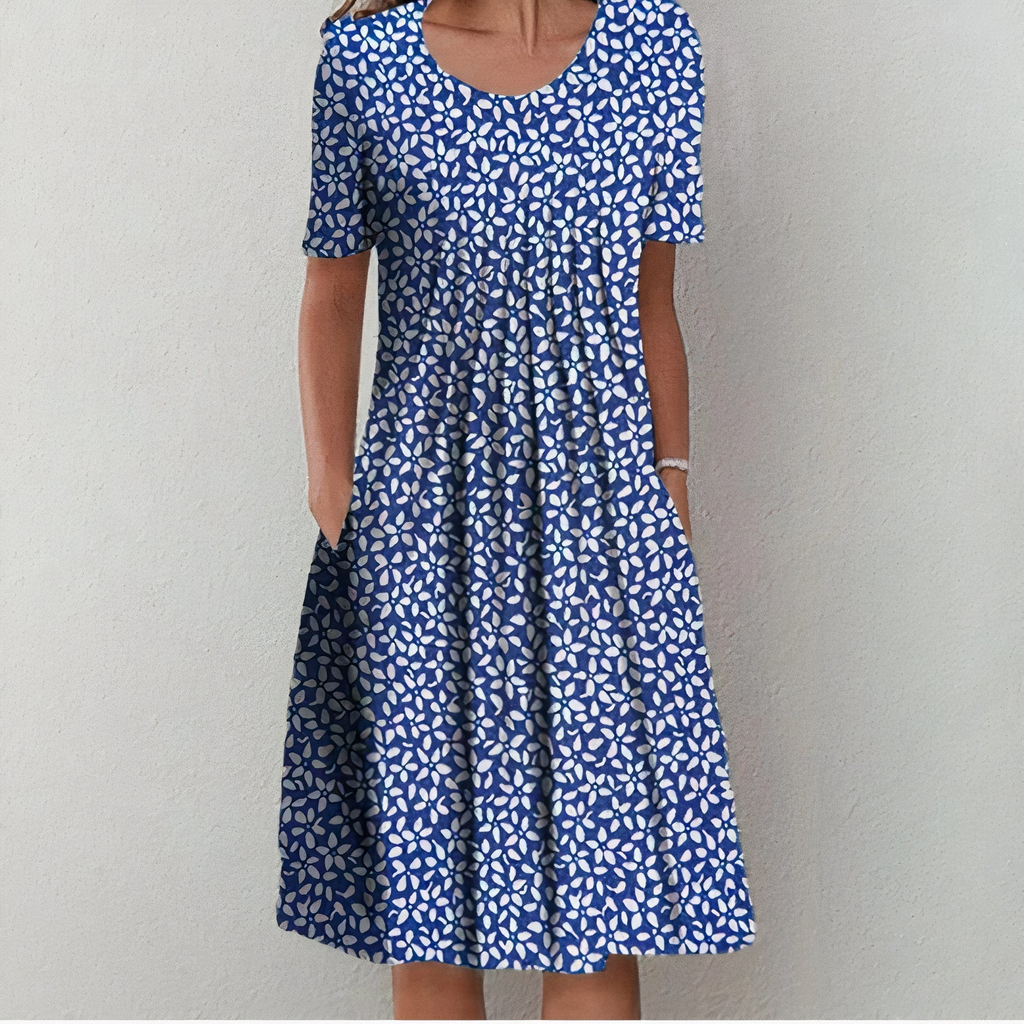WW | Weinlese Damen Kleid Elegantes Baumwollkleid