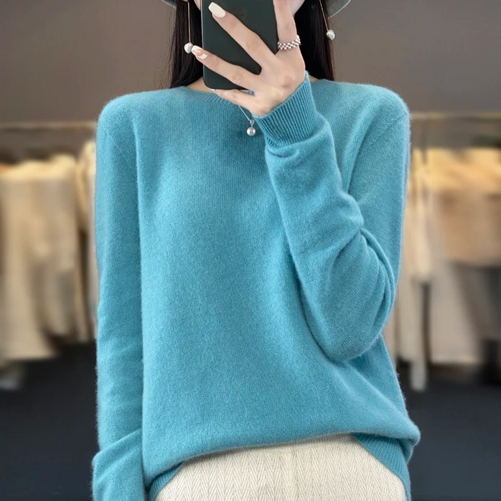 W&W Mode | Cashmere Pullover Damen Stilvoller Rundhals, Weich & Komfortabel